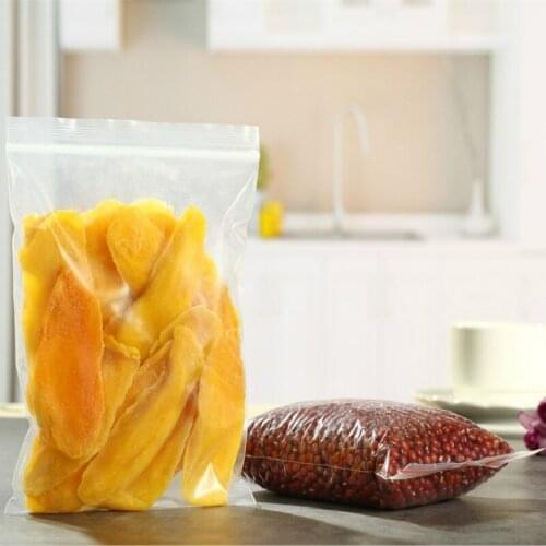 100pcs PE Ziplock Bag Sealing Bags Food grade transparent thickening plastic pouch