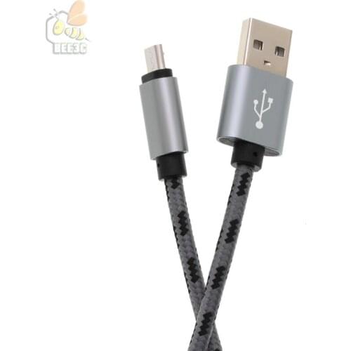 2M 6ft Micro USB Cable for Samaung quick Fast Charging Metal Nylon Braided Data Sync Cord Cable For Android Smart Phone 100pcs