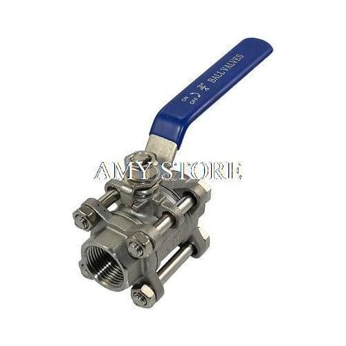 3/4" threaded Female BSPP Triplet 304 Stainless Steel Ball Valve Full port 1000WOG