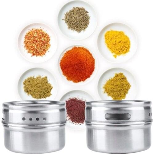 3Pcs Condiment Container Pot Storage Box Stainless Steel Spice Storage Container Pepper Seasoning Jar Kitchen Herb Sprays Tools