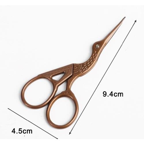 9.4cm Stainless Steel Vintage Crane Scissors for Tailor Cross Stitch DIY Handmade Craft Clothing Sewing Tool Accessories