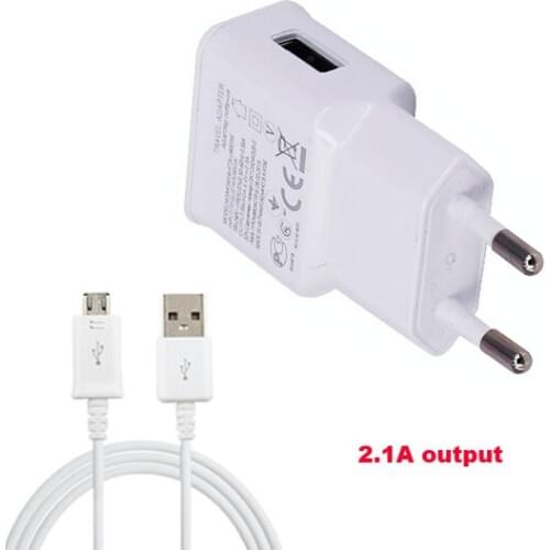 Power Adapter Mobile Phone EU Travel Charger 2.1A+USB Data Cable For Huawei Ascend P7 MINI P6,Ascend P8 Ascend P9 LITE