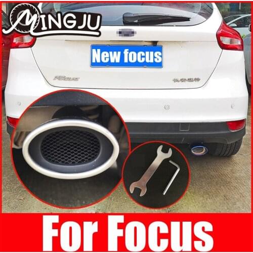 Car Auto Exhaust Muffler Rear Tail Throat Liner Accessories For Ford Focus 2 3 4 Fusion Fiesta MK2 MK3 MK4