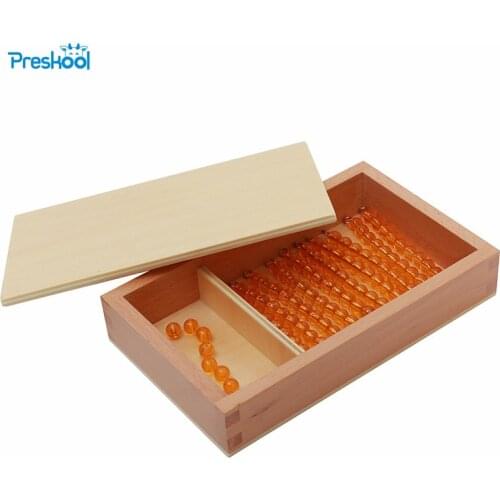 Baby Toy Montessori Bead Bars for Ten Board with Box Seguin Board Early Childhood Education Preschool Training Learning
