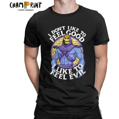 Men I Like To Feel Evil He Man And The Masters Of The Universe Lovers T Shirt Cotton Tops Funny Tee Gift Idea T-Shirt