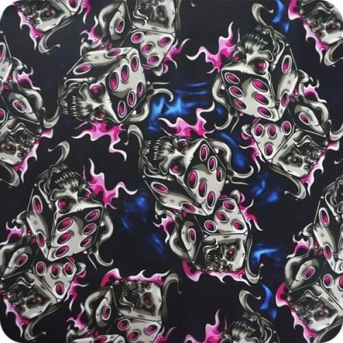 HLC-087 hydroprint film water transfer printing flames and skulls measures: width: 50cm. Length: 100cm