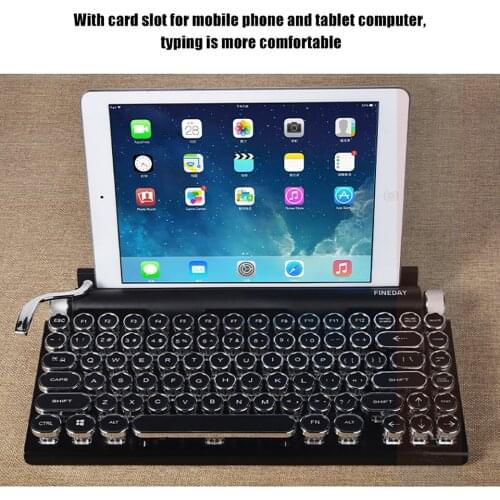 83 Key Dot Retro Typewriter Keyboard Wireless Bluetooth Mechanical Keyboard gamekeyboard Teclado mecánico de máquina de escribir