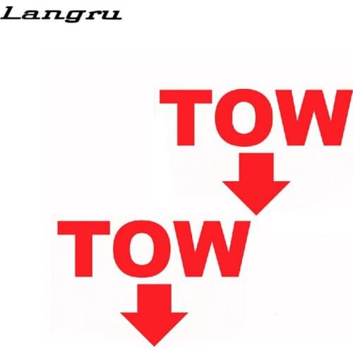 Langru P2x Tow Arrow Rally Motorsport Racing Bumper Car Stickers Vinyl Decals Accessories Jdm