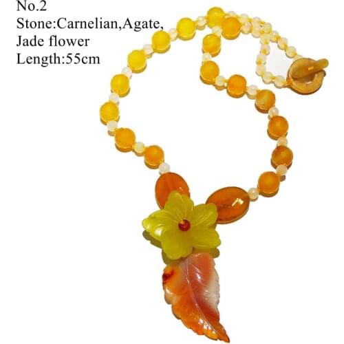 LiiJi Unique Stone Women Necklace Jades Carnelian Amethysts Amethysts Yellow color Necklace Only 1PCS stock Jewelry for Women