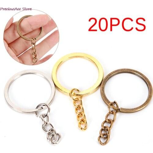 Fashion Key Rings Gold Rhodium Color Long Keyrings Split Rings Key Chains Antique Bronze Key Chains