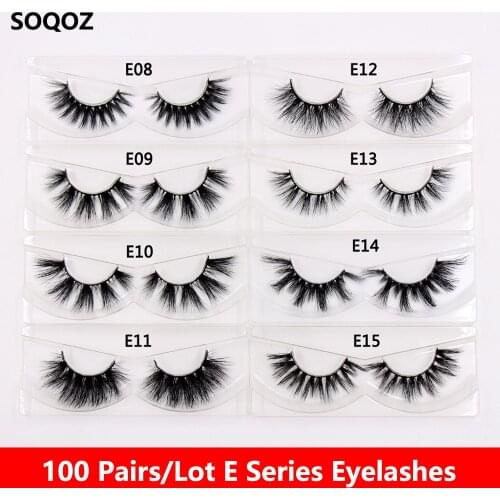 Wholesale 100 Pairs/Lot Eyelashes 3D Mink Lashes Natural Long Mink Eyelashes Fluffy Thick Eye Lashes False Eyelashes Makeup