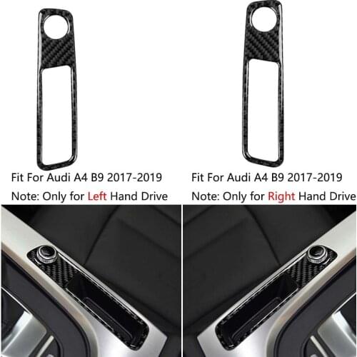 Carbon Fiber Console Volume Adjustment Panel Cover Trim For Audi A4 B9 2017-2019