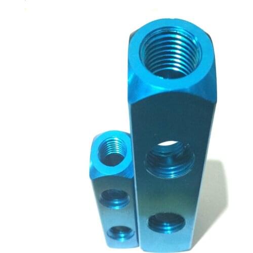 1/4" or 1/2" BSPT Equal Female Pneumatic Quick Connector Air Hose Aluminum Manifold Block Splitter 5-13 Ports 2-12 Ways