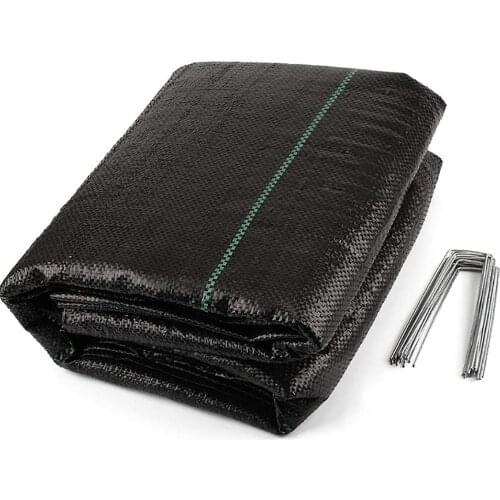 PP Weeding Cloth Black Sheet Ground Cover Fabric Heavy Duty Block Control Gardening Landscape