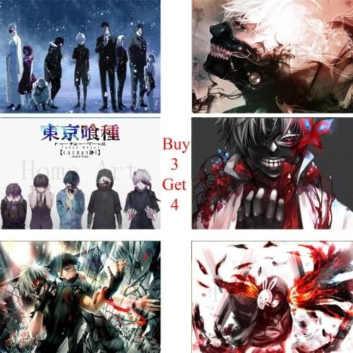 Tokyo Ghoul 2 Poster Clear Image Wall Stickers Home Decoration High Quality Prints White Coated Paper home art Brand