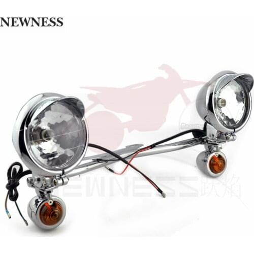Passing Turn Signals Fog Light Bar For Kawasaki Vulcan VN 800 900 1500 1600 1700/Honda Shadow Ace Spirit VT750 VT1100 VTX 1300 C