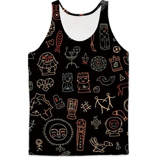 REAL American SIZE Voodoo fashion 3D Sublimation Print Tank top - plus size 4XL 5xl 6XL