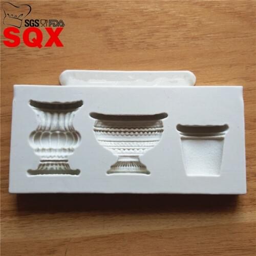 Retro Vase Shaped Chocolate Cake Silicone Mold Cake Decoration Tools Bakeware SQ16225