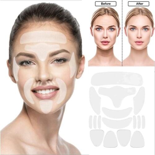 Silicone Transparent Reusable Anti Wrinkle Face Chest Neck Forehead Stickers Anti Aging patchs Prevent Wrinkles Face Skin Care
