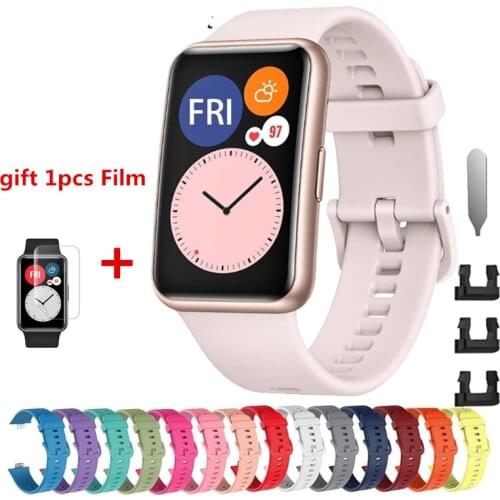 Silicone Band For Huawei Watch FIT Strap Smartwatch Accessories Replacement Wrist bracelet correa huawei watch fit 2021 Strap