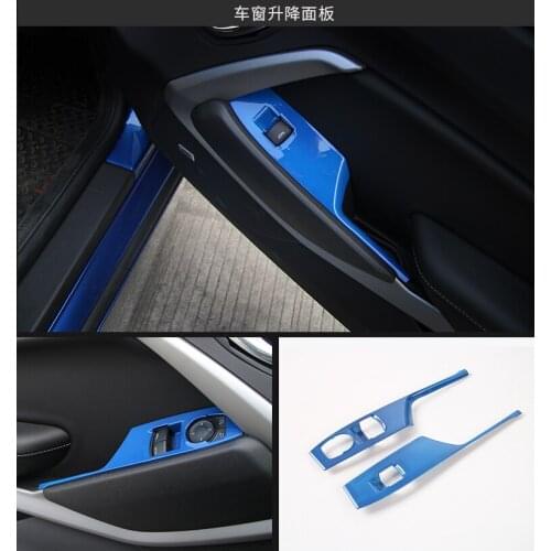 Blue Trendy Elegant Window Switch Button Frame For Chevrolet Camaro 2017 2018 AAA038C