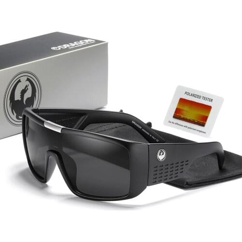 Dragon Outdoor Sport Polarized Sunglasses Men Oversized Windproof Shield Frame Sun Glasses UV400 Goggles gafas de sol hombre