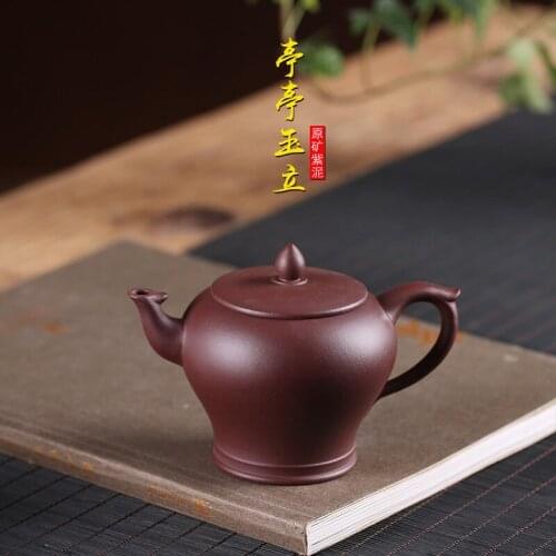 Teaware Ore Mine Purple Mud Pavilion Jade Lift Pot Handmade Pot Purple Sand Pot Customized Wholesale One Substitute