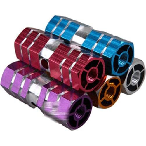 2pcs MTB Bicycle Foot Pegs Pedal Bicicleta Mtb Footrest Lever Bicycle Accessories Small Pillars Cycling Equipment Black Rose Red