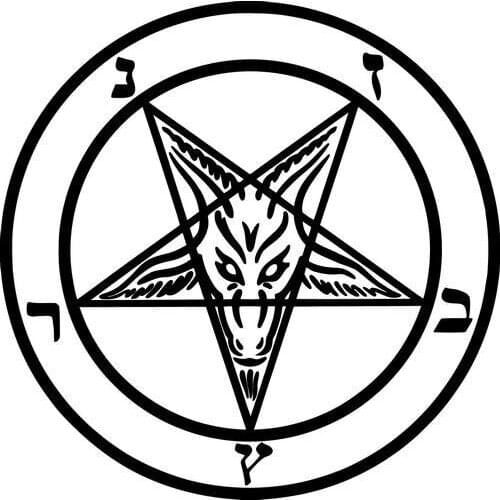 For Baphomet Sabbatic Goat Pentagram Car Window Vinyl Decal Sticker