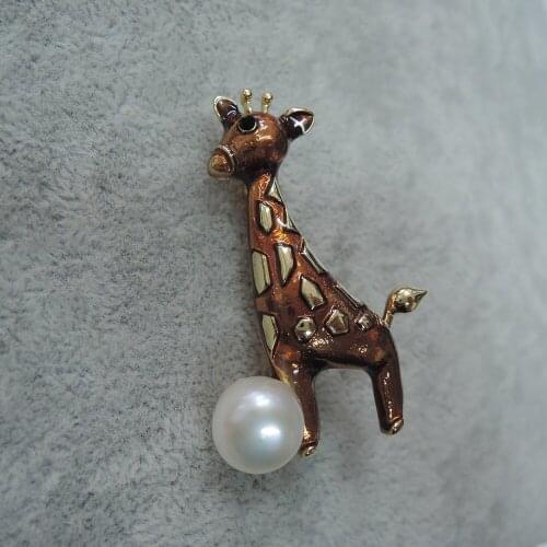 High quality animal brooch ,100% nature freshwater pearl brooch -very fashion high quality