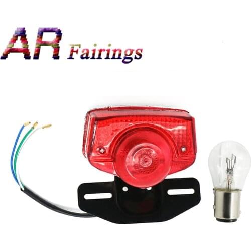 Taillight Light Brake & 6V Bulb Tail Lamp Number Plate Bracket For Honda CT70 XL70 CL70 CT90 S90 CT125 CT 70 90 125