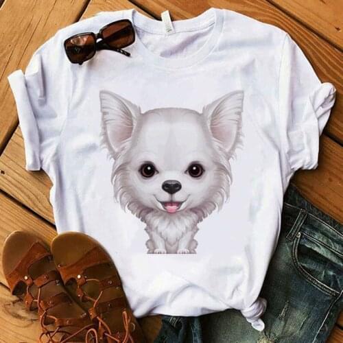 Ladies T-shirts Summer Harajuku T-shirts have their advantages Chihuahua lovers printed dog casual cartoon girl T-shirts