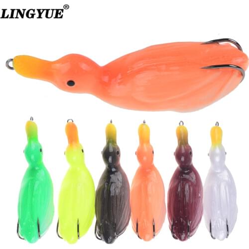 1PCS Silicone Lures 10cm 18g Topwater Wobbler Soft Bait Lifelike Duck Pesca Isca Artificial Crankbait Fishing Lure