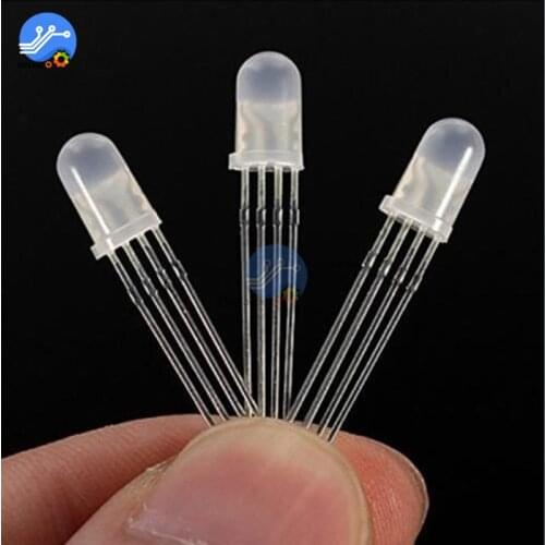 15Pcs 4-PINS F5 5MM LED RGB Common Cathode Super Bright Bulb Lamp New