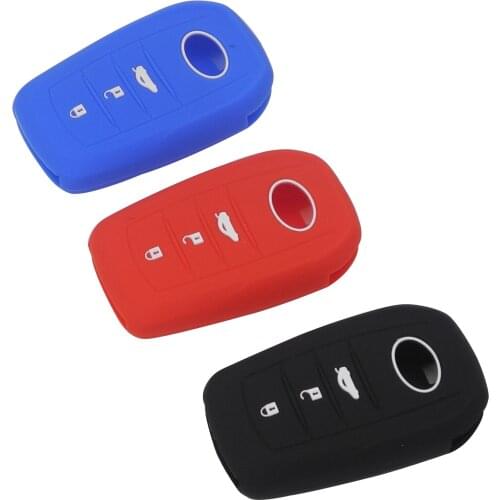 Bilchave 10pcs 3 Buttons Remote Car Key Case Silicone Cover Fob For Toyota Highlander Land Cruiser Riez RAV4 Camry Prado Auto