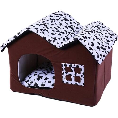 Pet Big Dog House Fully Washable Pet Kennel Portable Dog House Golden Retriever Kennel Puppy Pet Washable Plush Dog Kennel