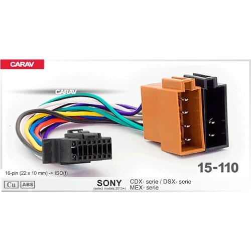 CARAV 15-110 Car ISO Harness Head Cable for SONY CDX Stereo Radio Wire Adapter Plug Wiring Connector Cable