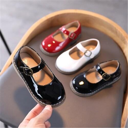 Childrens Casual Shoes for Girls Shoes Kids Leather Flats PU Flowers Leather Oxfords British Design Lace-up Snekaers for Formal