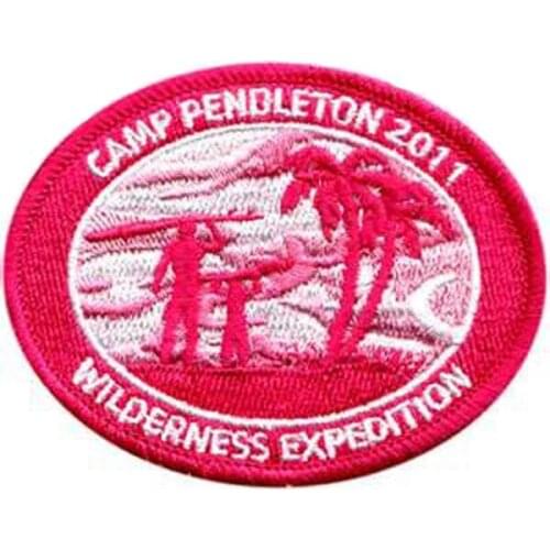 Wilderness Expedition Garment Labels/Embroidery Patches PVC backing 100pcs/bag Make as Client Request MOQ50pcs free shipping