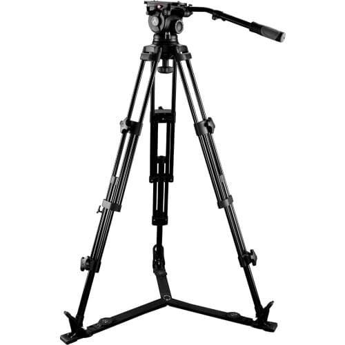 E-IMAGE EI7080AA Professional Two-Stage Aluminum 100mm bowl Tripod