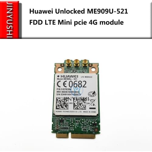 Huawei Unlocked ME909U-521 FDD LTE Mini pcie 4G WCDMA Support GPS Voice Message GSM B1/B2/B3/B5/B7/B8/B20