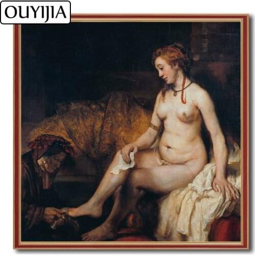 OUYIJIA 5D DIY Rembrandt Woman Picture Of Rhinestone Character Decoration Gift Portraits Oil Mosaic Diamond Painting Embroidery