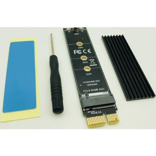 M.2 M KEY Interface to PCI-E PCI Express 3.0 X1 NVMe SSD PCIE M.2 Riser Card Adapter Heatsink SSD 2230 2242 2260 2280 Full Speed
