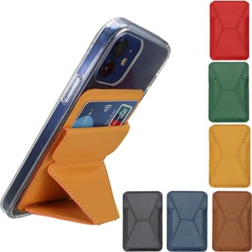 Magnetic Card Holder Wallet Stand Leather Case for Magsafe Iphone 12 Pro Max Mini Card Bag for Magsafing Magnet Case Card Pocket