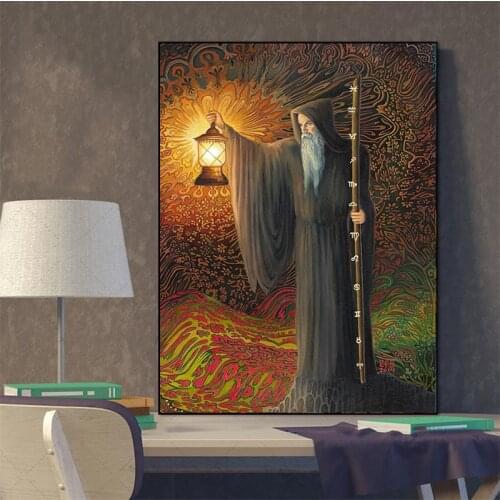 MUTU Hermit Tarot Picture Christmas Jesus Gifts Posters And Prints Canvas Painting Wall Art Poster For Living Room No Frame