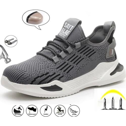 2021New Fashion Women and Men Work Safety Shoes Be Applicable Outdoor Steel Toe Anti Smashing Puncture Proof Work Boots