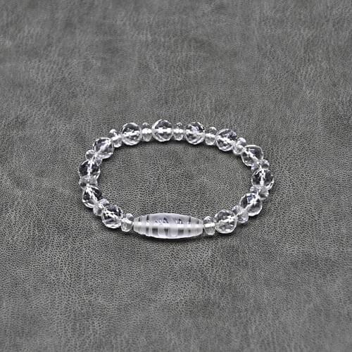 New Crystal Beads 10mm Faceted beads White crystal DZI beads string bracelet Womens Fine Jewelry Amulet Beads Money hook Dzi Ji