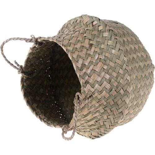 Seaweed Wicker Baskets Rattan Folding Basket Dirty Laundry Storage Basket Home Storage Simple Decoration