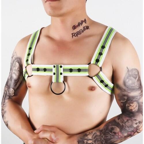 BDSM Gay Sexual Leather Harness Belts Men Body Bondage Cage Shoulder Harness Strap Erotic Fetish For Adult Sex Rave Accessories