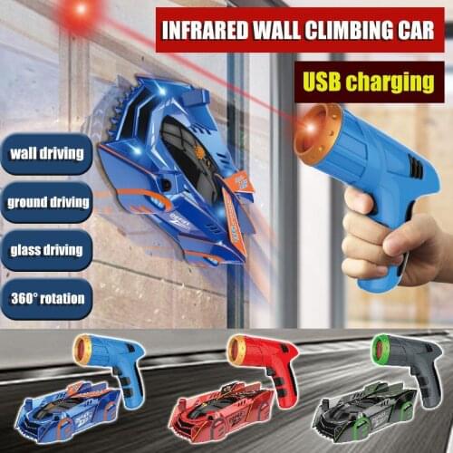 Rc Climbing Infrared Control Racing Car Gravity Ceiling Rotating Wall Climbing Stunt Remote Control Toy Christmas Gift For Kids